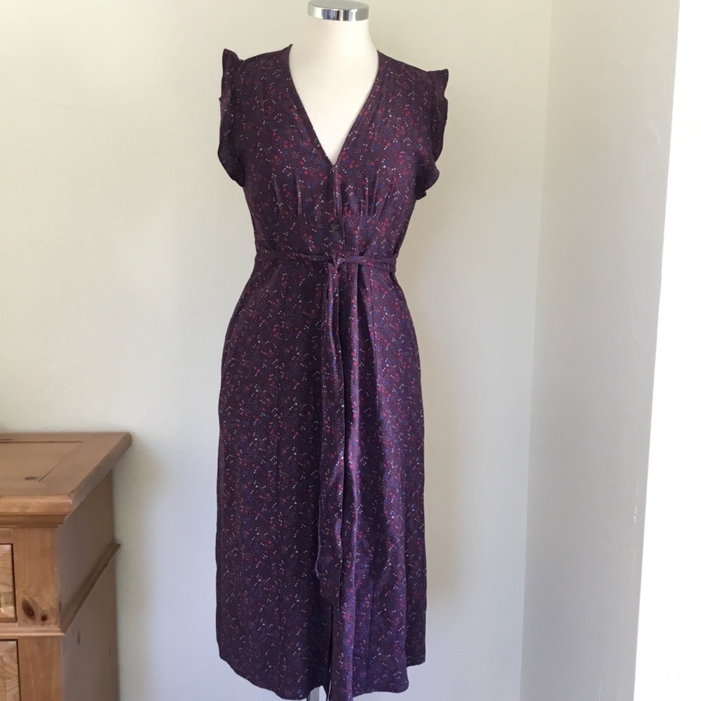 Marine Layer Camilla Button Front Midi Floral Dre… - image 2